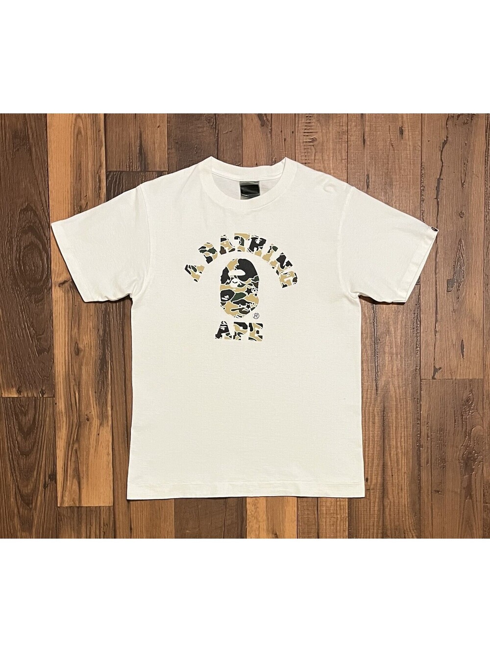 A Bathing Ape Psyche Camo Tee Shirt Medium White